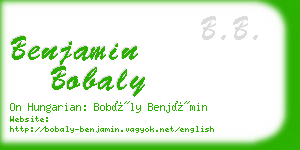 benjamin bobaly business card